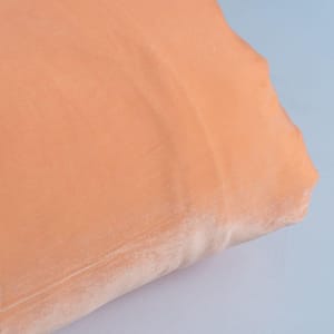Peach Colour micro Velvet fabric