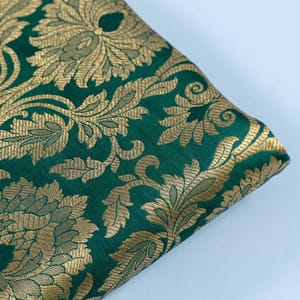 Green Colour Brocade fabric