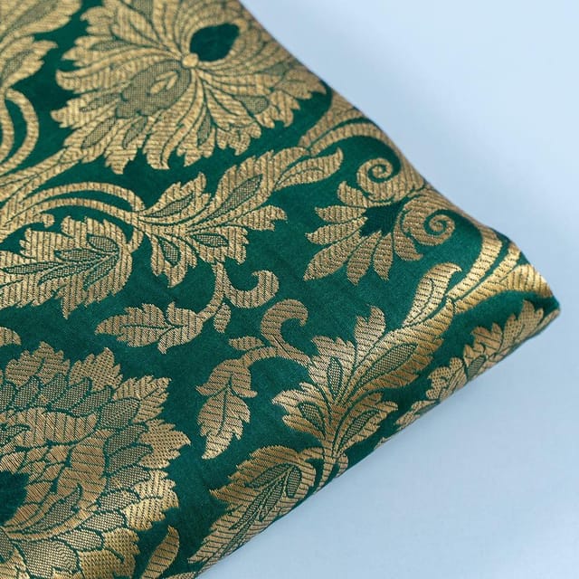 Green Colour Brocade fabric