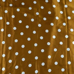 Mustard Colour Zara Satin Printed Fabric