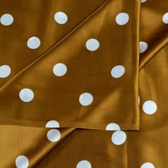 Mustard Colour Zara Satin Printed Fabric