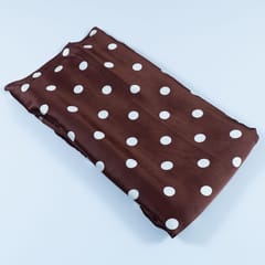 Brown Colour Zara Satin Printed Fabric