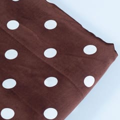 Brown Colour Zara Satin Printed Fabric