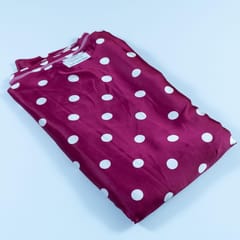 Wine Colour Zara Satin Printed Fabric