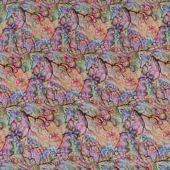 Multi Colour Velvet Digital Printed Fabric