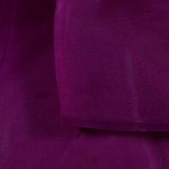 Wine Colour Poly Organza fabric