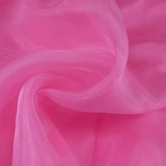 Pink Colour Poly Organza fabric