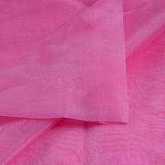 Pink Colour Poly Organza fabric