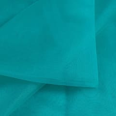 Sea Green Colour Poly Organza fabric