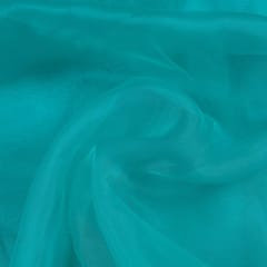 Sea Green Colour Poly Organza fabric