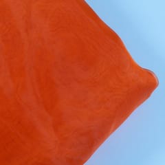 Orange Colour Poly Organza fabric