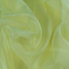 Lemon Colour Poly Organza fabric