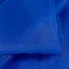 Royal Blue Colour Poly Organza fabric