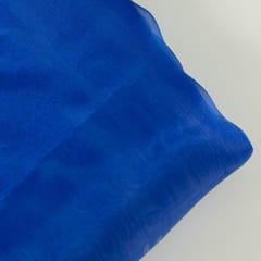 Royal Blue Colour Poly Organza fabric