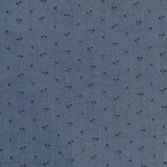Blue Colour Tencel Denim Cherry Printed Fabric
