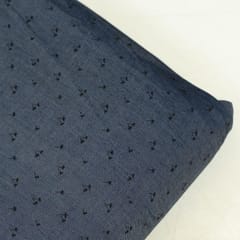 Blue Colour Tencel Denim Cherry Printed Fabric