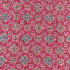 Gajree Colour Georgette Print With Embroidered Fabric