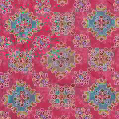 Gajree Colour Georgette Print With Embroidered Fabric