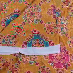 Yellow Colour Georgette Print With Embroidered Fabric