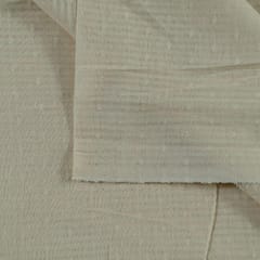 Off White Colour Dyeable Cotton Dobby Strips Fabric