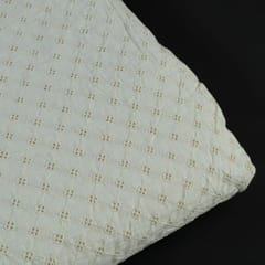 Dyeable Cotton Chikan Embroidered Fabric