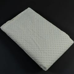 Dyeable Cotton Chikan Embroidered Fabric