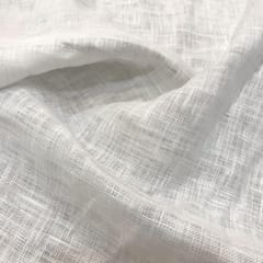 White Colour Pure Linen 60 lea fabric