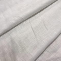 White Colour Pure Linen 60 lea fabric