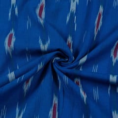 Blue with White Ikat Fabric