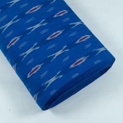 Blue with White Ikat Fabric