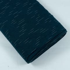 Teal Blue with White Ikat Fabric