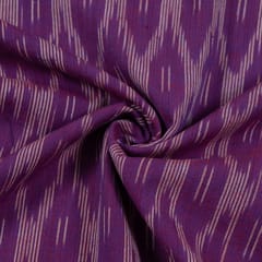 Purple with Peach Ikat Fabric