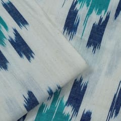 White with MultiColour Ikat Fabric