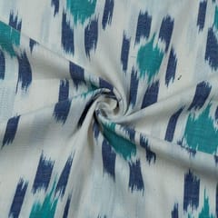 White with MultiColour Ikat Fabric
