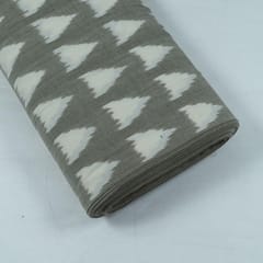 Grey with White Ikat Fabric