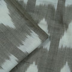 Grey with White Ikat Fabric