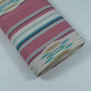 Pink with MultiColour Ikat Fabric