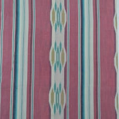 Pink with MultiColour Ikat Fabric