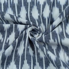 Grey with White Ikat Fabric