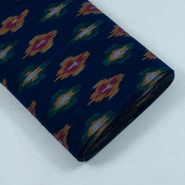Blue with MultiColour Ikat Fabric