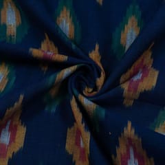 Blue with MultiColour Ikat Fabric