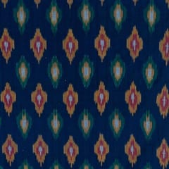 Blue with MultiColour Ikat Fabric