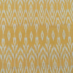 Yellow with White Ikat Fabric