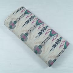 Cream with MultiColour Ikat Fabric