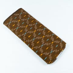 Light Brown with Yellow Ikat Fabric