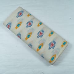 Cream with MultiColour Ikat Fabric