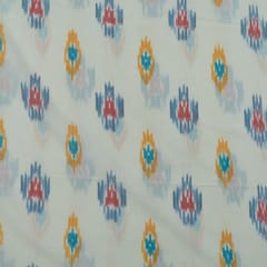 Cream with MultiColour Ikat Fabric