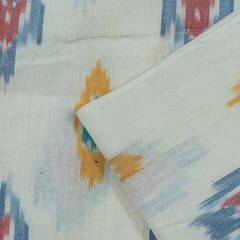 Cream with MultiColour Ikat Fabric