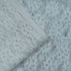White Small Floral Design Nylon Net