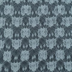 White Lotus Floral Design Dyeable Nylon Net